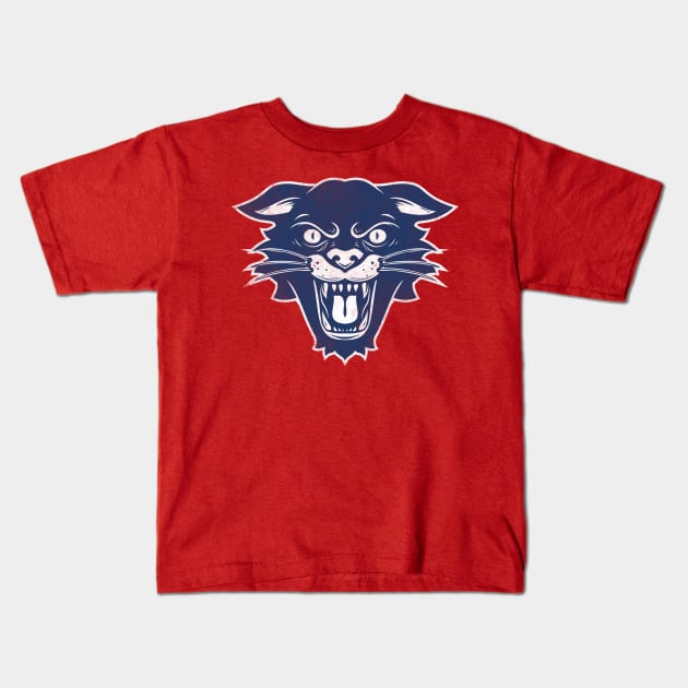 Navy Cat Kids T-Shirt by The Rec League Shop